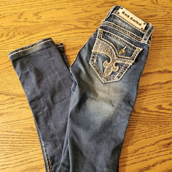 Rock Revival Denim - Rock Revival Avery straight leg jeans. Size 24